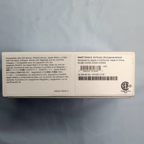 Apple Airpods 3rd Generation 100% AUTHENTIC - Picture 5 of 7